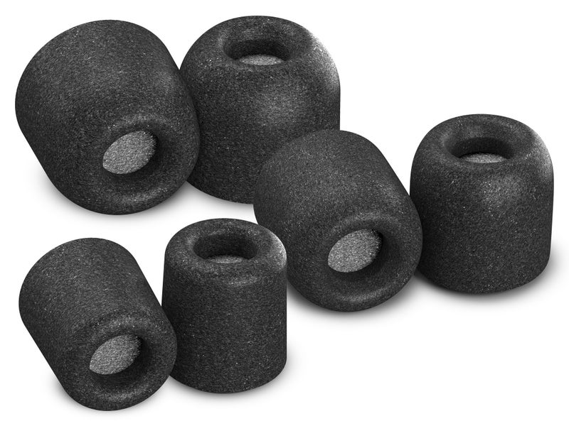Comply Isolation Plus Replacement Memory Foam Ear Tips with WaxGuard for SONY MDR-XB50AP, XBA-Z5, MDR-EX1000, XBA-A2, MDR-EX1000, WI-1000X, & More | Black (S/M/L) (3 Pairs) - Image 1